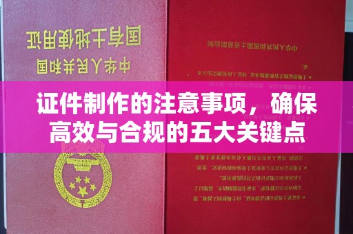 江海证件制作的注意事项，确保高效与合规的五大关键点