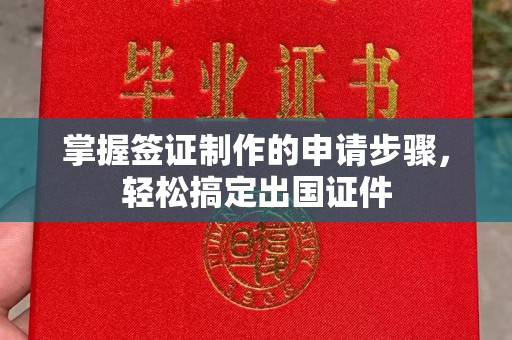 江海掌握签证制作的申请步骤，轻松搞定出国证件