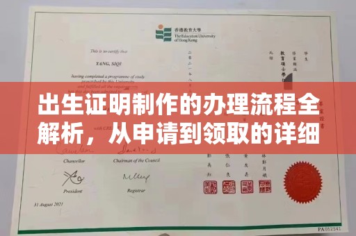 江海出生证明制作的办理流程全解析，从申请到领取的详细指南