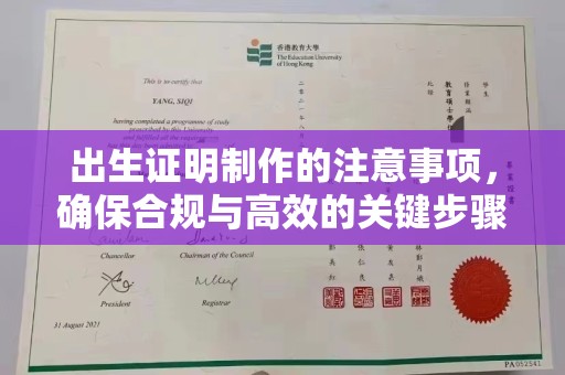 江海出生证明制作的注意事项，确保合规与高效的关键步骤