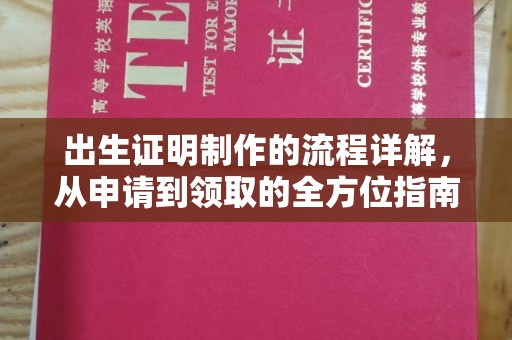 江海出生证明制作的流程详解，从申请到领取的全方位指南