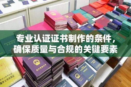 江海专业认证证书制作的条件，确保质量与合规的关键要素