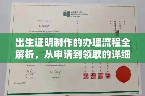 江海出生证明制作的办理流程全解析，从申请到领取的详细指南